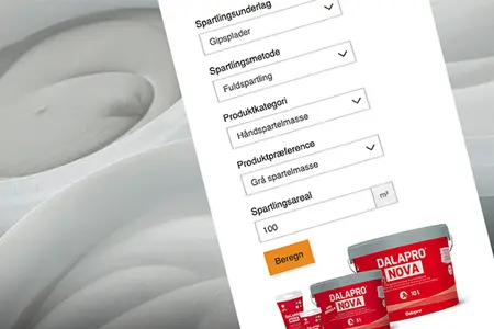 Spartelmasse beregningsværktøj