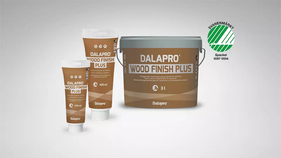 Svanemærket spartelmasse til træ - Dalapro Wood Finish Plus